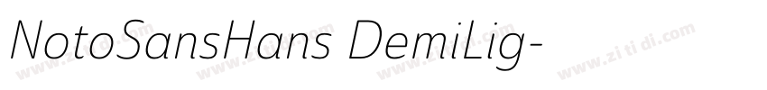 NotoSansHans DemiLig字体转换